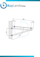 Verrerie Westphalie - (V) Auvent en verre transparent 150x90 cm incl. support RAL 7016