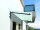 Glaswerk Westfalen - (L) 120x90 cm Milchglas Glasvordach inkl. Halter RAL7016