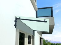 Glaswerk Westfalen- (L)200x90cm Milchglas Vordach+Halter...