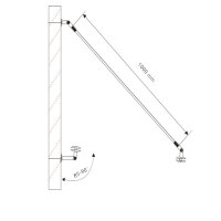 Glaswerk Westfalen- (3STR)250x90cm Milchglas Vordach+Halter RAL7016