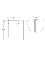 Glaswerk Westfalen - (L) 120x90 cm Tetto in vetro grigio incl. supporto RAL 7016