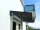 Glaswerk Westfalen - (S) 180x90 cm Grauglas Glasvordach inkl. Halter RAL7016