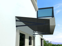 Glaswerk Westfalen - (V) 120x90 cm Grauglas Glasvordach...