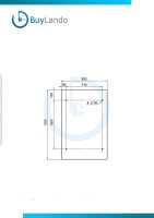 Glaswerk Westfalen - (V) Marquesina de vidrio gris de 120x90 cm con soporte RAL 7016