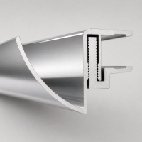Glaswerk Westfalen - Regenrinne für Glasvordach 200 cm Silber 10,8-17,5mm