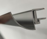 Glaswerk Westfalen-Vordachregenrinne 250cm Silber 10,8-17,5mm