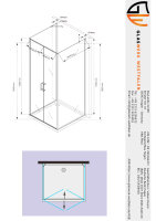 Glaswerk Westfalen - Nora 100x100x100x195 cm U...