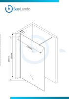 Glaswerk Westfalen - LiLy 130x200 cm Walk-in Shower, Clear Glass, Gold