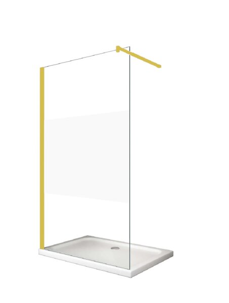 Glaswerk Westfalen - LiLy 140x200 cm  Duschwand  Satiniert Mitte Gold