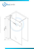 Glaswerk Westfalen - Parete doccia walk-in LiLy 120x200...
