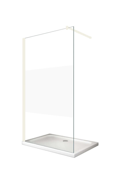 Glaswerk Westfalen - LiLy 120x200 cm inloopdouchewand, satijnen afwerking, midden wit