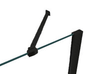 Glaswerk Westfalen - Emma Cabina de ducha en forma de U de 80x120x80 cm, negra