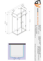 Glaswerk Westfalen- Emma 75x120x75cm U Duschkabine SW