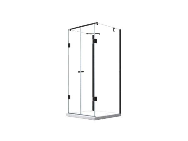 Glaswerk Westfalen - Cabina de ducha en forma de U Emma 100x100x100 cm, Negro