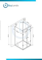 Glaswerk Westfalen- Emma 100x100x100cm U Duschkabine SW