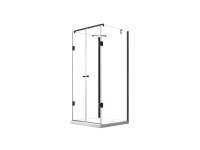 Glaswerk Westfalen - Emma 90x80x90 cm (profundidad) Cabina de ducha en forma de U, color Negro
