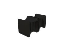 Glaswerk Westfalen - Emma 90x80x90 cm (profundidad) Cabina de ducha en forma de U, color Negro