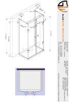 Glaswerk Westfalen - Emma 100x120x100 cm U-shaped shower...