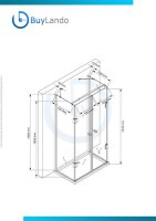 Glaswerk Westfalen - Emma 80x120x80 cm U-Form Duschkabine Gold