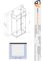 Glaswerk Westfalen - Emma 100x100x100 cm U-shaped shower...