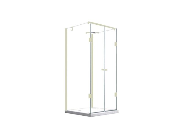Glaswerk Westfalen - Cabine de douche en U Emma 80x100x80 cm, robinetterie blanche