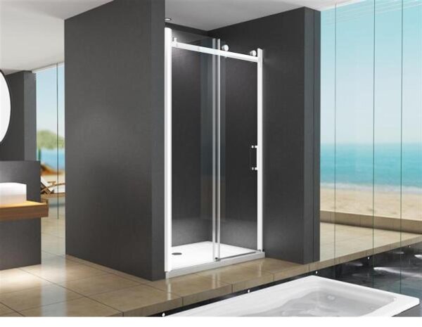 Glaswerk Westfalen- Viktoria 150x195cm Nischentür/Schiebetür-Weiß