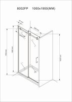 Glaswerk Westfalen - Doccia a nicchia Viktoria 105x195 cm...