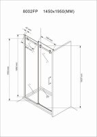 Glaswerk Westfalen - Doccia a nicchia Viktoria 145x195 cm...