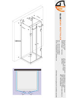 Glaswerk Westfalen - Emma 75x80x75x180 cm U Duschkabine