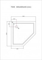 Glaswerk Westfalen- 90x90cm Fünfeck Flache Acryl DT+S