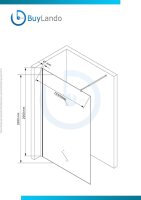 Glaswerk Westfalen- LiLy 160x200cm  Duschabtrennung Grauglas