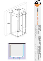 Glaswerk Westfalen- Emma 90x80x90x180cm U Duschkabine