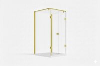 Glaswerk Westfalen- Emma 90x90x90cm U Duschkabine+DT- Gold