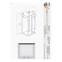 Glaswerk Westfalen - Emma 100x90x100x195 cm U Duschkabine inkl. DT