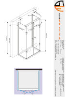 Glaswerk Westfalen - Emma 90x120x90x195 cm U Duschkabine WT+TS